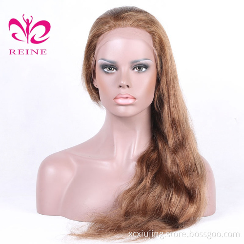 REINE best price double human hair 27# lace front wig,Raw human hair lace frontal wig ,100% fashion wig human hair lace front